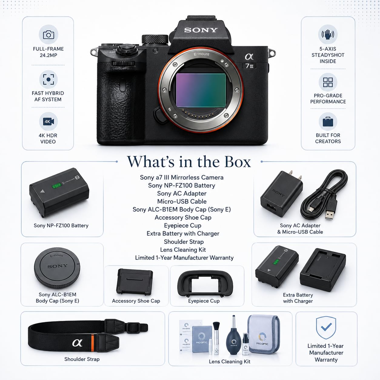 Amazon.com : Sony Alpha a7 III Full-Frame Mirrorless Digital